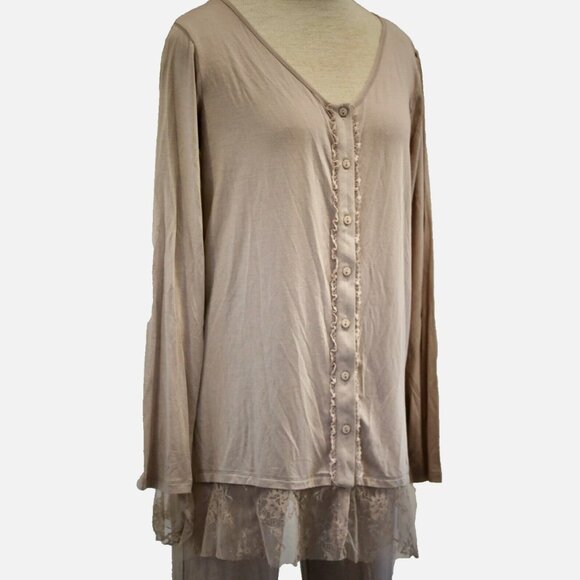 $250 M NWOT luxury TWINSET Simona Barbieri couture PAJAMA SET PLUM lace RAYON - Picture 4 of 12